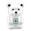 2-5/8"x2-3/8"x4" White Ceramic Bear Bank